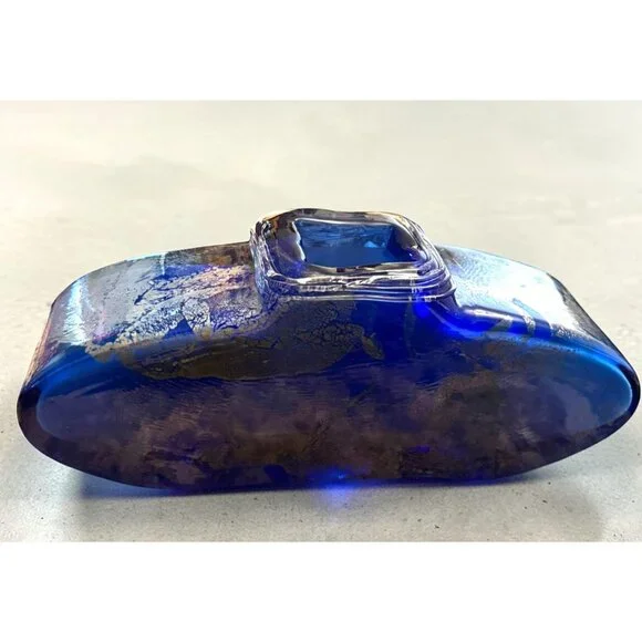 Charlie Meaker MCM Art Glass Large Blue Azurene Vase - Picture 2 of 10